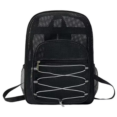 Mode Unisex Studenten Rucksack Mesh Schultasche Sommer Mesh Strand Rucksack
