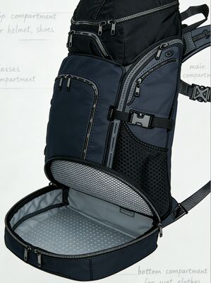 Customized Logo Outdoor Sport Tasche mit wasserdichtem Polyester und Mesh Back Panel für Atmung