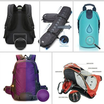 Schwere 600D-Polyester-Sport-Tasche mit gelüftetem Schuhfach