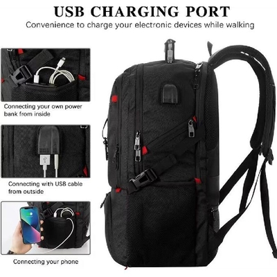 Custom Sport Gym Bag Wasserdicht Schulreise Rucksack mit Schuhfach USB-Ladeanschluss