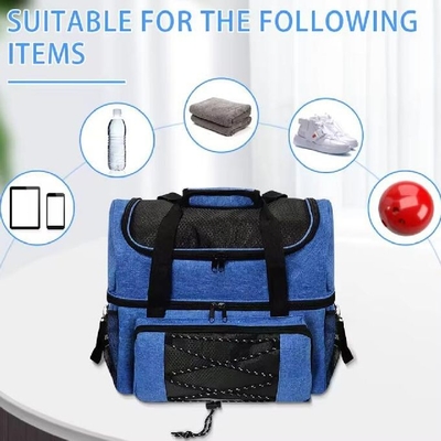 Sportliche Bowling-Tote-Tasche für Bowling-Extra-Zubehör Zwei Kugeln Tote-Tasche mit Polster-Ballhalter