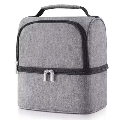 Wasserdichte Oxford Tote Isolierte Kühltasche Doppeldeck Aluminiumfolie Mittagsbeutel