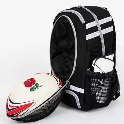 Schwarzer Sportsack Fußball Basketball Rucksack mit Ballraum