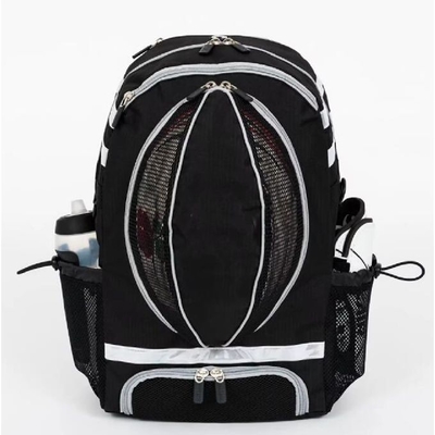 Schwarzer Sportsack Fußball Basketball Rucksack mit Ballraum