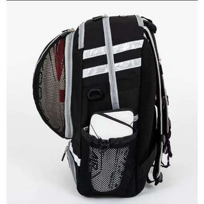 Schwarzer Sportsack Fußball Basketball Rucksack mit Ballraum