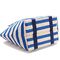 Soem-Segeltuch-Wasser-beständiges Mittagessen-Kühltasche-Blau und White Stripes-Farbe