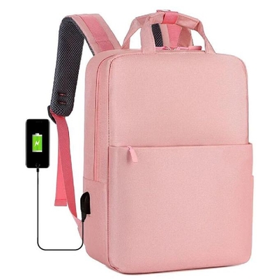 Geschäftsreisen Wasserdichte Taschen für Frauen Mode Diebstahlschutz Laptop Rucksäcke mit USB