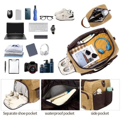 Großkapazität Kleidungsstück Gepäck Duffle Übernachtung Casual Fitnessstudio Wochenende Sport Leinwand Duffle Taschen