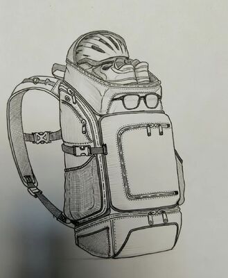 Customized Farben Outdoor Sport Tasche mit Atmung Stoff und 5 geräumigen Abteilungen für Wandern und Campen