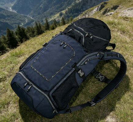 5 Abteilungen Outdoor-Sporttasche mit Mesh-Rückseite für Atmung - Leichtgewicht Gym-Rucksack für Reisen und Wandern