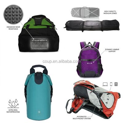Schwere 600D-Polyester-Sport-Tasche mit gelüftetem Schuhfach