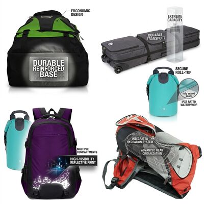 Schwere 600D-Polyester-Sport-Tasche mit gelüftetem Schuhfach